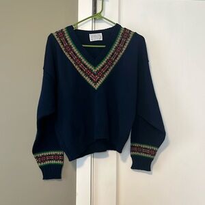 Vtg Pendleton Wool V-Neck Sweater